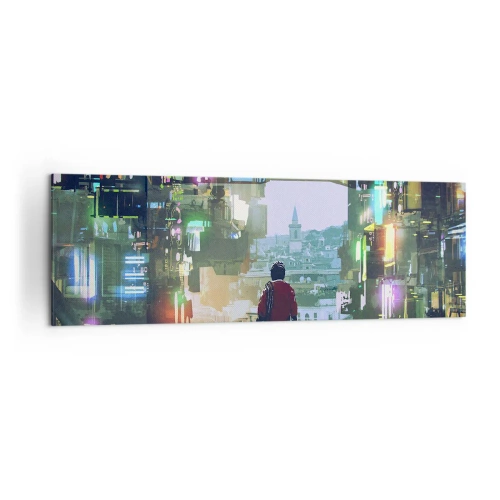 Quadro em tela - Dois mundos - 160x50 cm