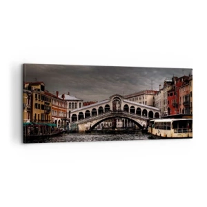 Quadro em tela - A promessa de uma noite em Veneza - 100x40 cm
