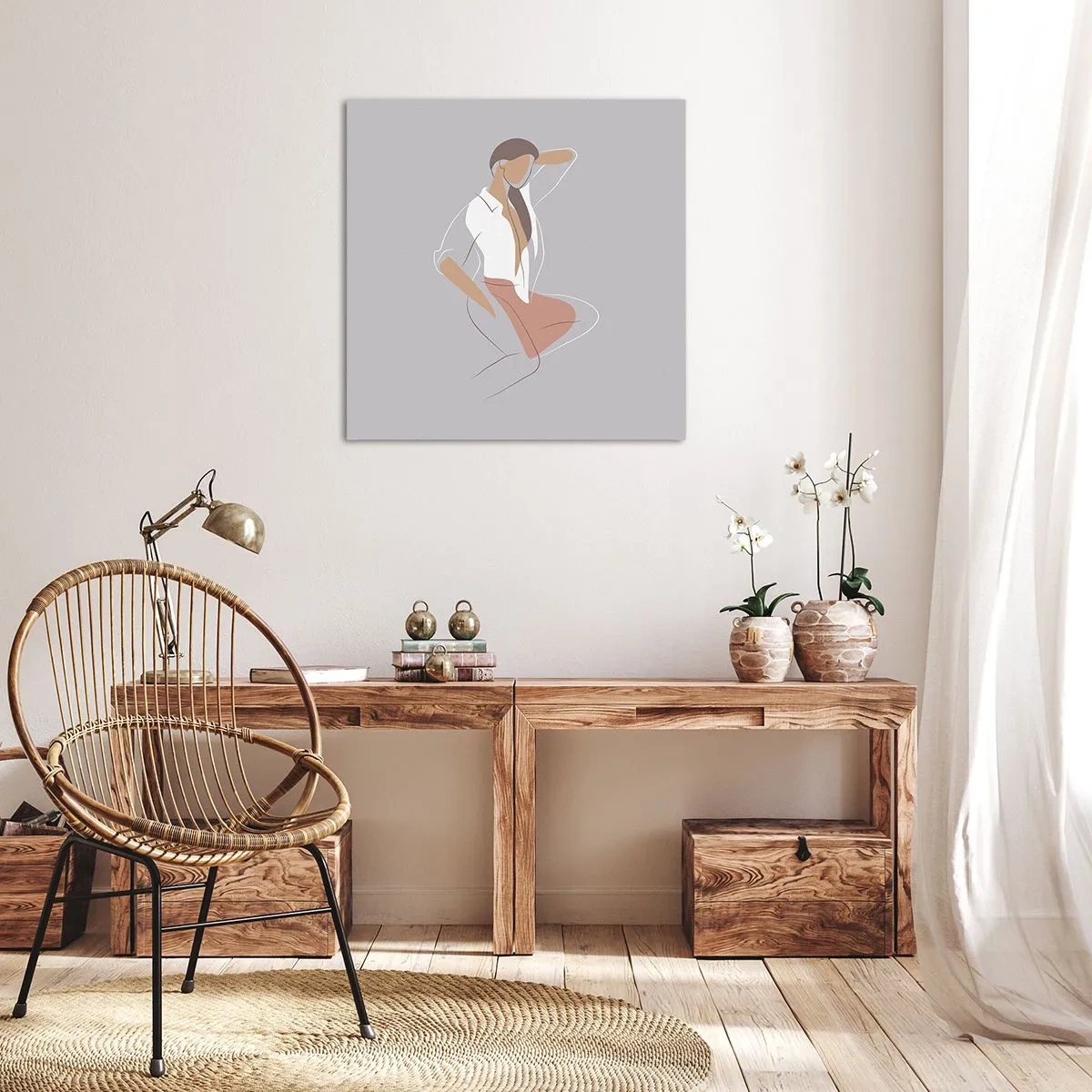Quadro em tela - O esboço do encanto - 30x30 cm