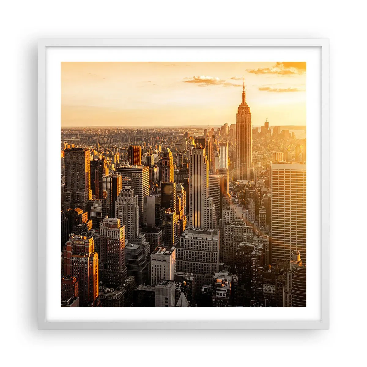 Pôster em moldura branca - Crescer ao sol - 60x60 cm