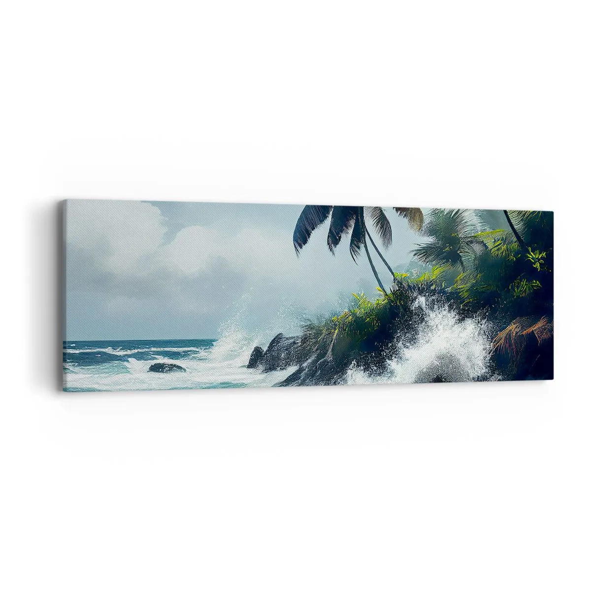 Quadro em tela - Em uma costa tropical - 90x30 cm
