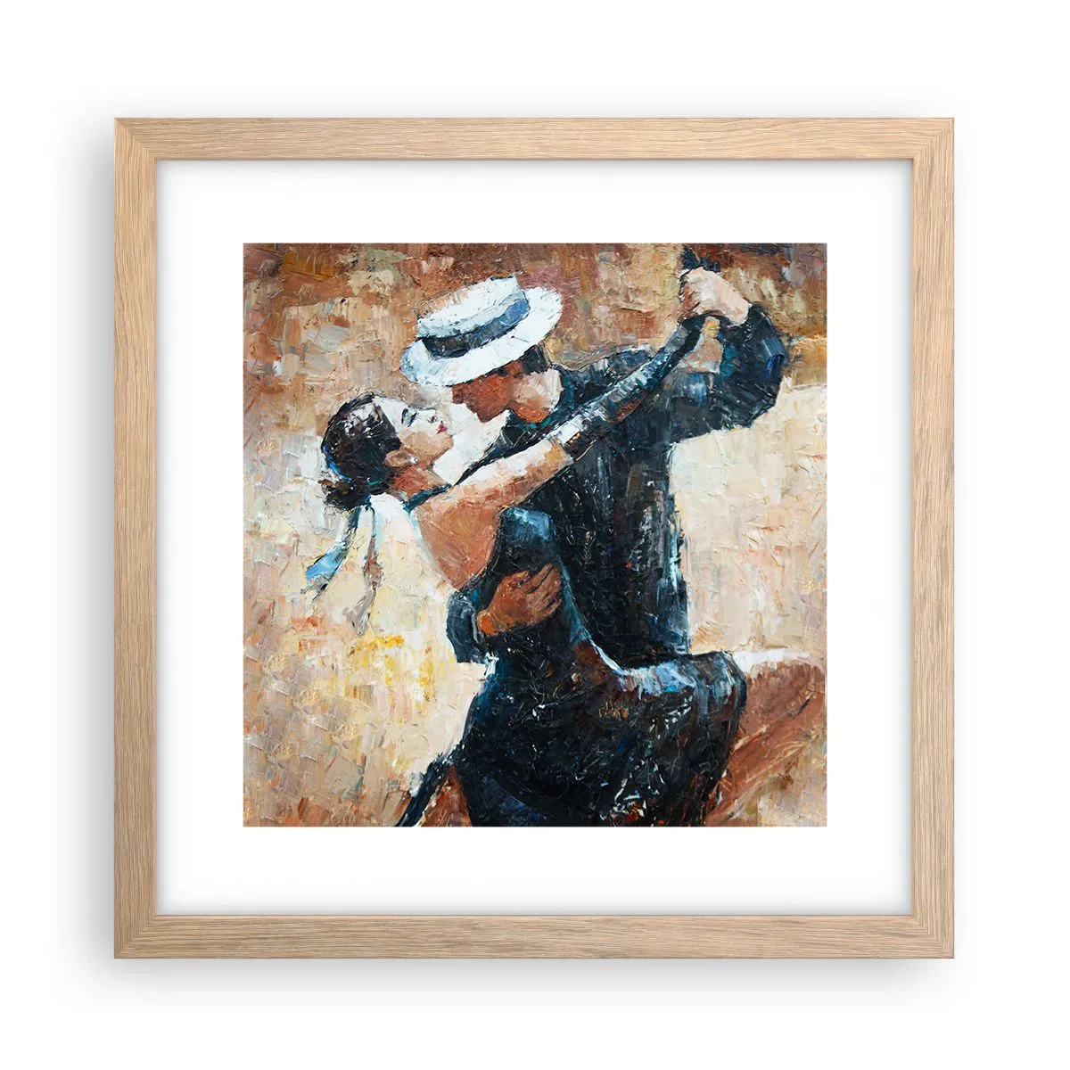 Pôster com moldura de carvalho claro - A la Rudolf Valentino - 30x30 cm