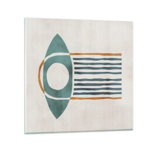 Quadro em vidro - Sinais e rituais - 60x60 cm