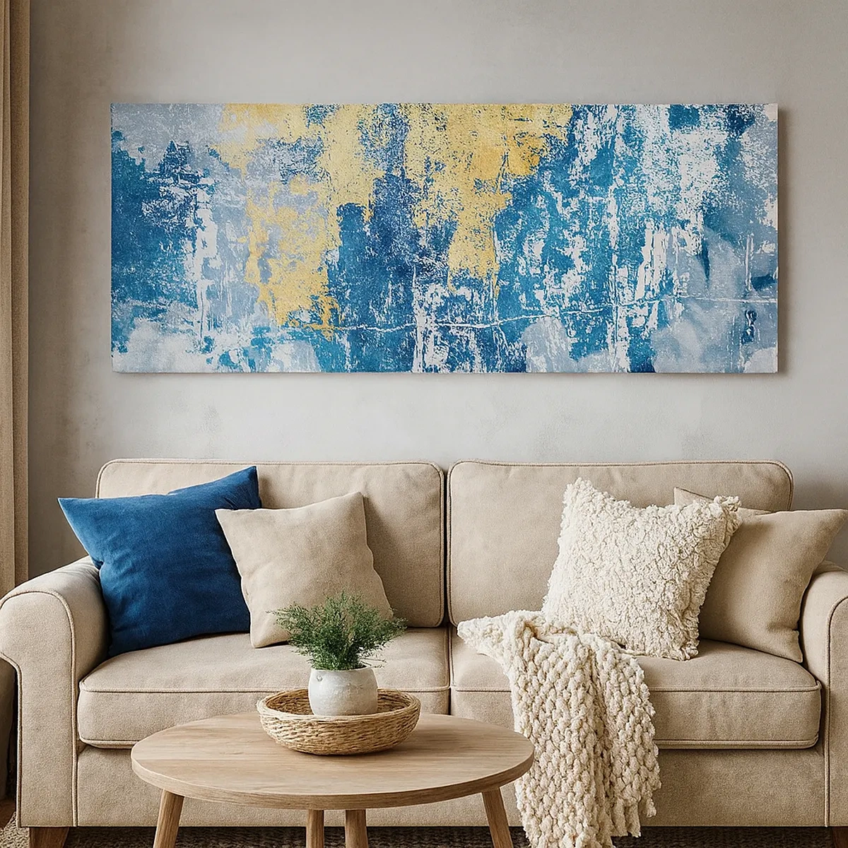 Quadro em tela - Abstração cheia de clima - 30x30 cm