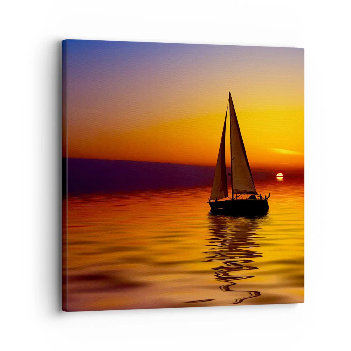 Quadro em tela - Tranquilo anoitecer... - 30x30 cm