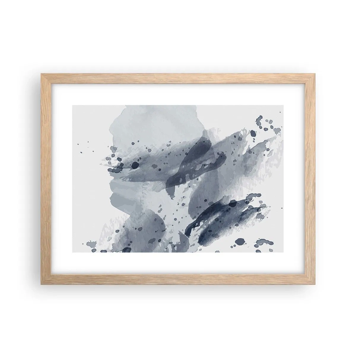 Pôster com moldura de carvalho claro - Um estudo da natureza da água - 40x30 cm