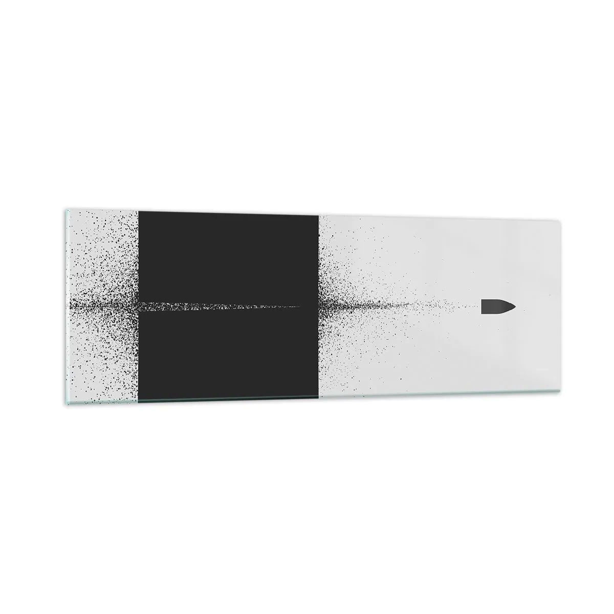 Quadro em vidro - Direto para o destino - 90x30 cm