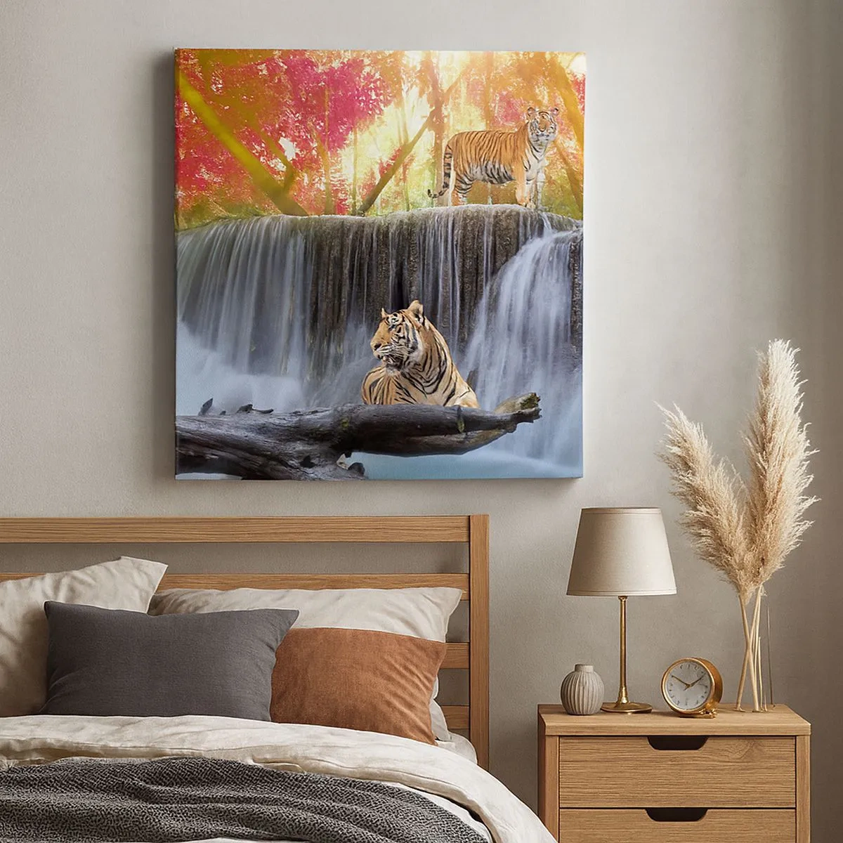 Quadro em tela - Paisagem surrealista    - 30x30 cm