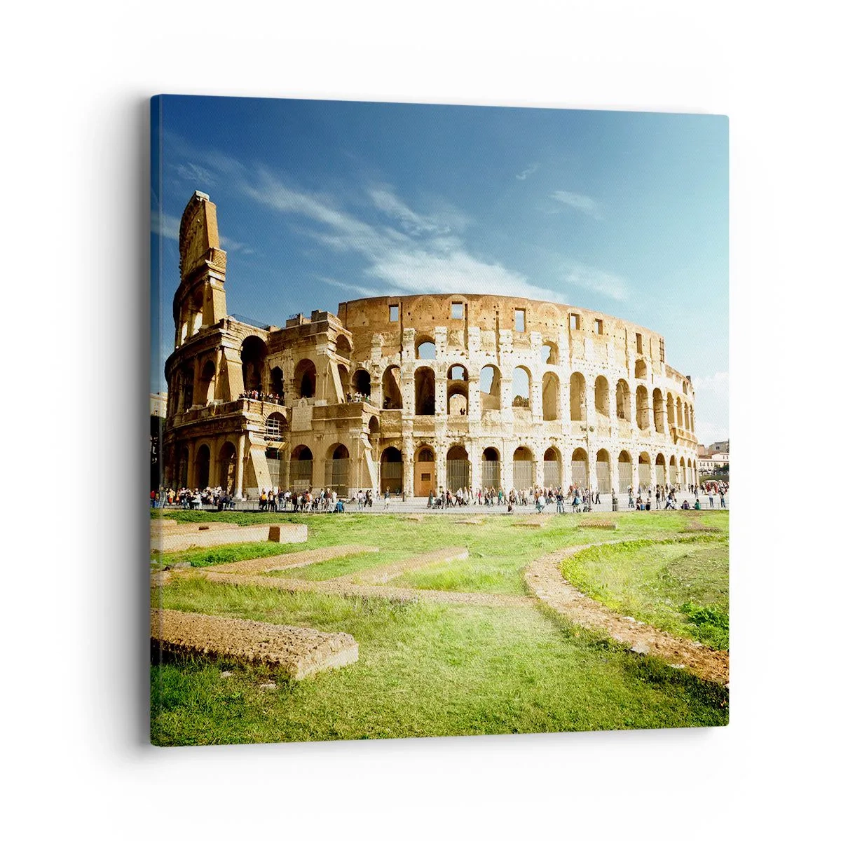 Quadro em tela - Ainda pode-se ouvir o barulho das armas - 40x40 cm