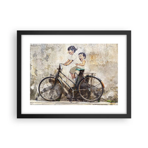 Pôster com moldura preta - Verdadeiro ou falso? - 40x30 cm