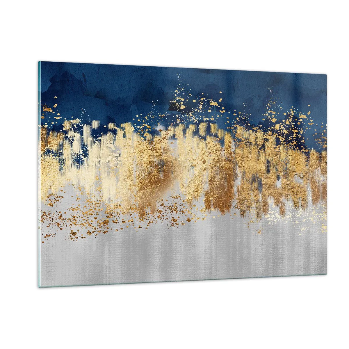 Quadro em vidro - Uma composição moderna com brilho - 120x80 cm