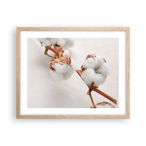 Pôster com moldura de carvalho claro - Apenas acaricie - 50x40 cm