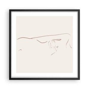 Pôster com moldura preta - A forma do desejo - 50x50 cm