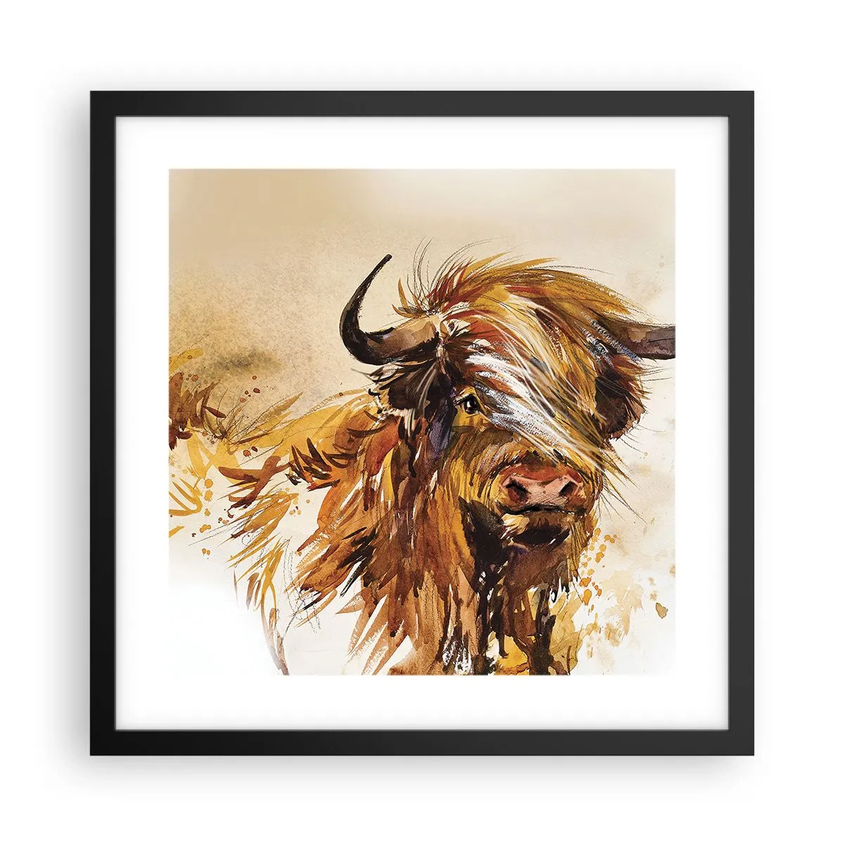 Pôster com moldura preta - Orgulho do caçador - 40x40 cm