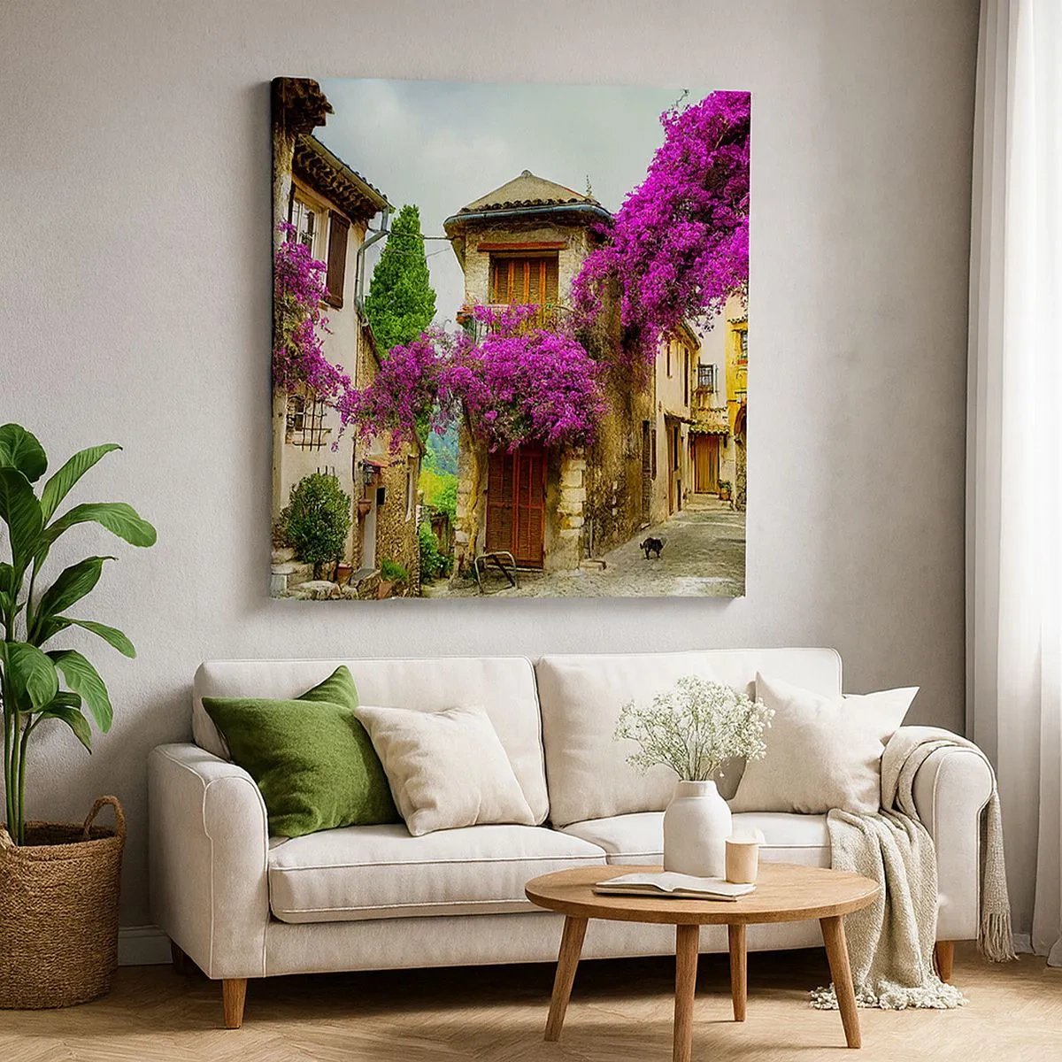 Quadro em tela - Sob um dossel de flores - 30x30 cm