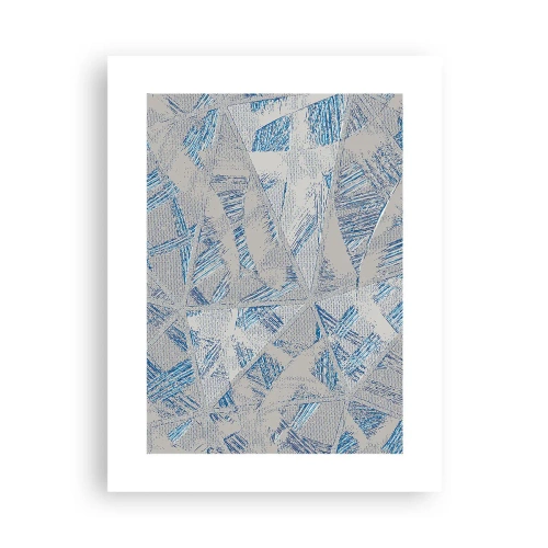 Pôster - Em um labirinto azul e cinza - 30x40 cm