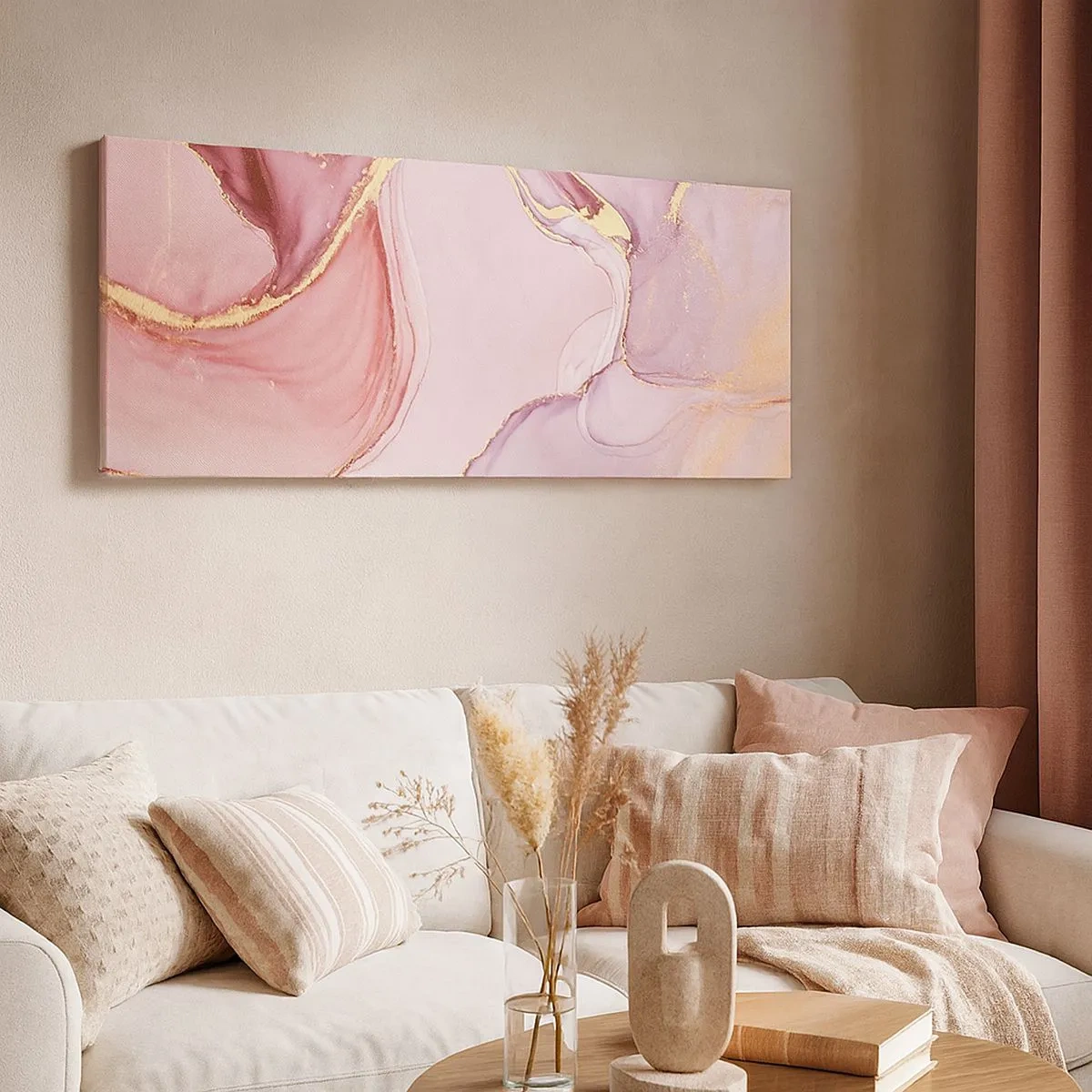 Quadro em tela - Carícia das cores - 100x40 cm