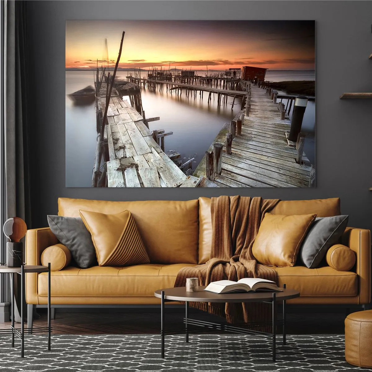 Quadro em vidro - Turismo autêntico, não fictício - 100x70 cm