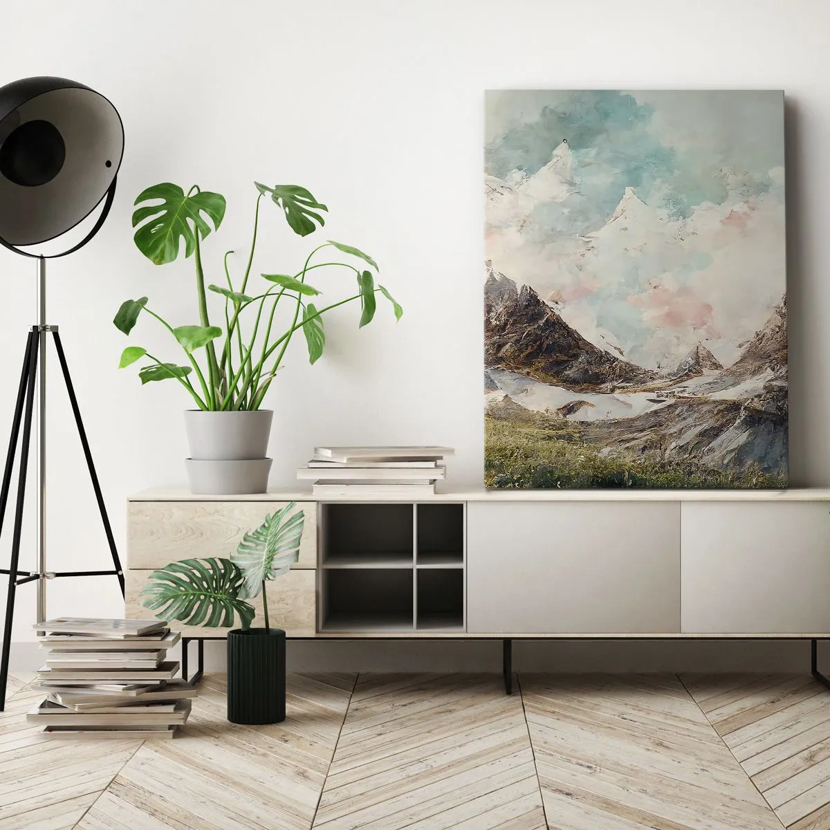 Quadro em tela - Lâminas de rocha - 50x70 cm