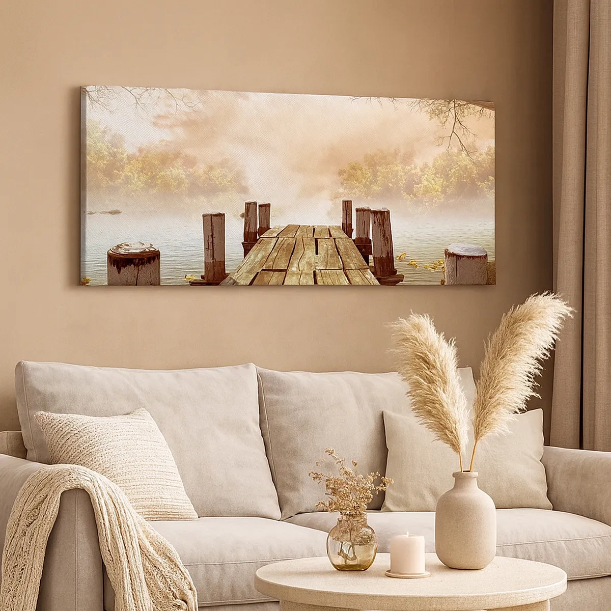 Quadro em tela - A leve tristeza do outono - 30x30 cm