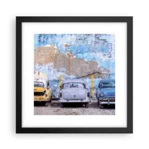 Pôster com moldura preta - Encontro de Veteranos - 30x30 cm