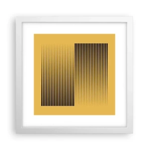 Pôster em moldura branca - Quadratura de opostos - 30x30 cm