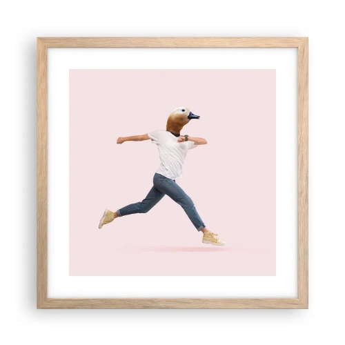 Pôster com moldura de carvalho claro - Uma pitada de absurdo - 40x40 cm