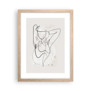 Pôster com moldura de carvalho claro - A arte da sedução - 30x40 cm