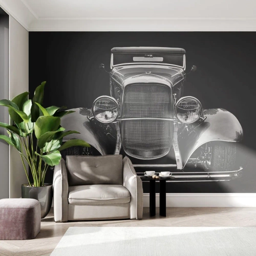 Papel de Parede Autocolante Deluxe Sticker - Um verdadeiro general - Retrô, Carro, Clássico - 450x315 cm