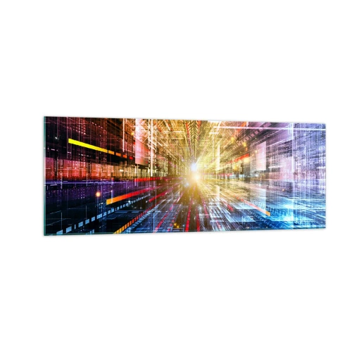 Quadro em vidro - Corredor de luz - 140x50 cm