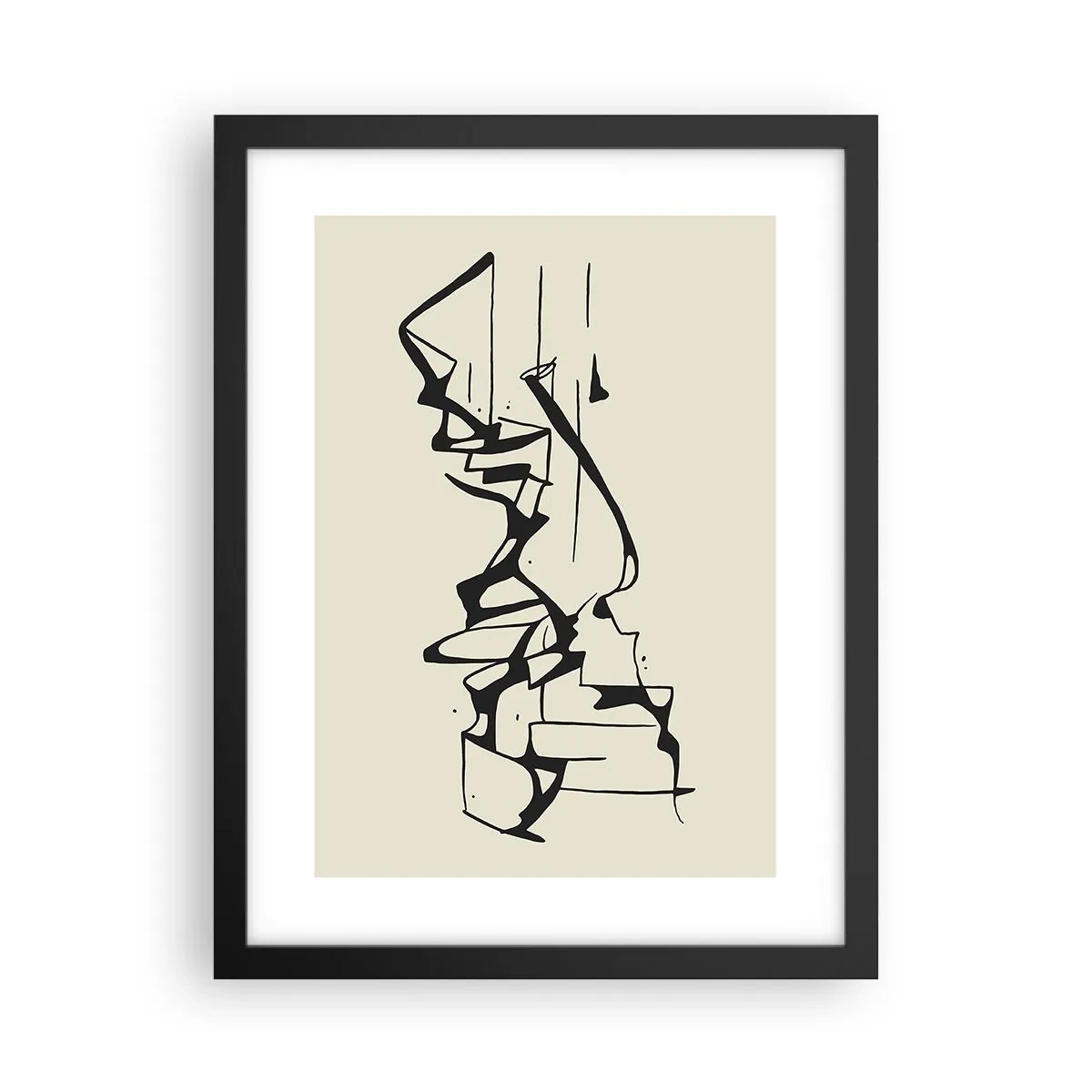 Pôster com moldura preta - Talvez uma paisagem - 30x40 cm