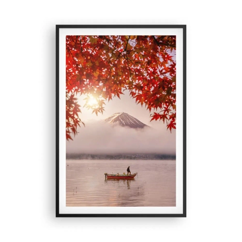 Pôster com moldura preta - No clima japonês - 61x91 cm