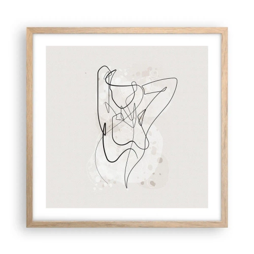 Pôster com moldura de carvalho claro - A arte da sedução - 50x50 cm
