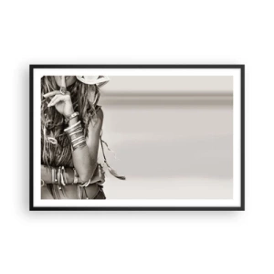 Pôster com moldura preta - Como uma menina - 91x61 cm