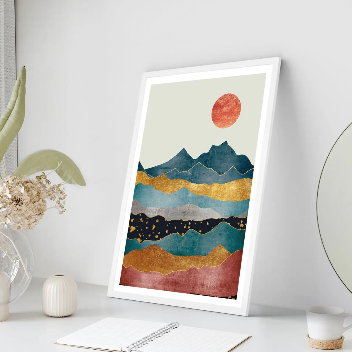 Pôster em moldura branca - As camadas do mundo - 50x70 cm