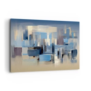 Quadro em tela - Construção azul - 100x70 cm