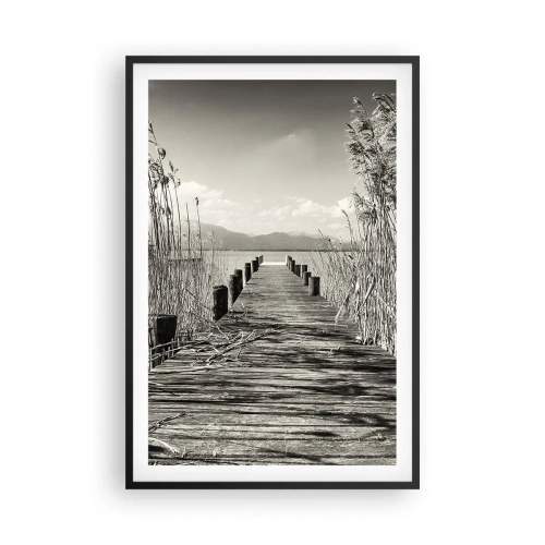 Pôster com moldura preta - No silêncio da relva - 61x91 cm