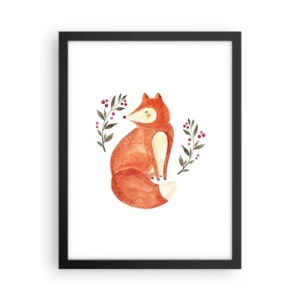 Pôster com moldura preta - Pequeno ruivo - 30x40 cm