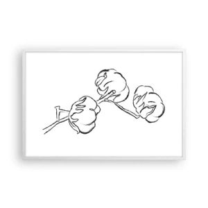 Pôster em moldura branca - Algodão para baixo - 91x61 cm