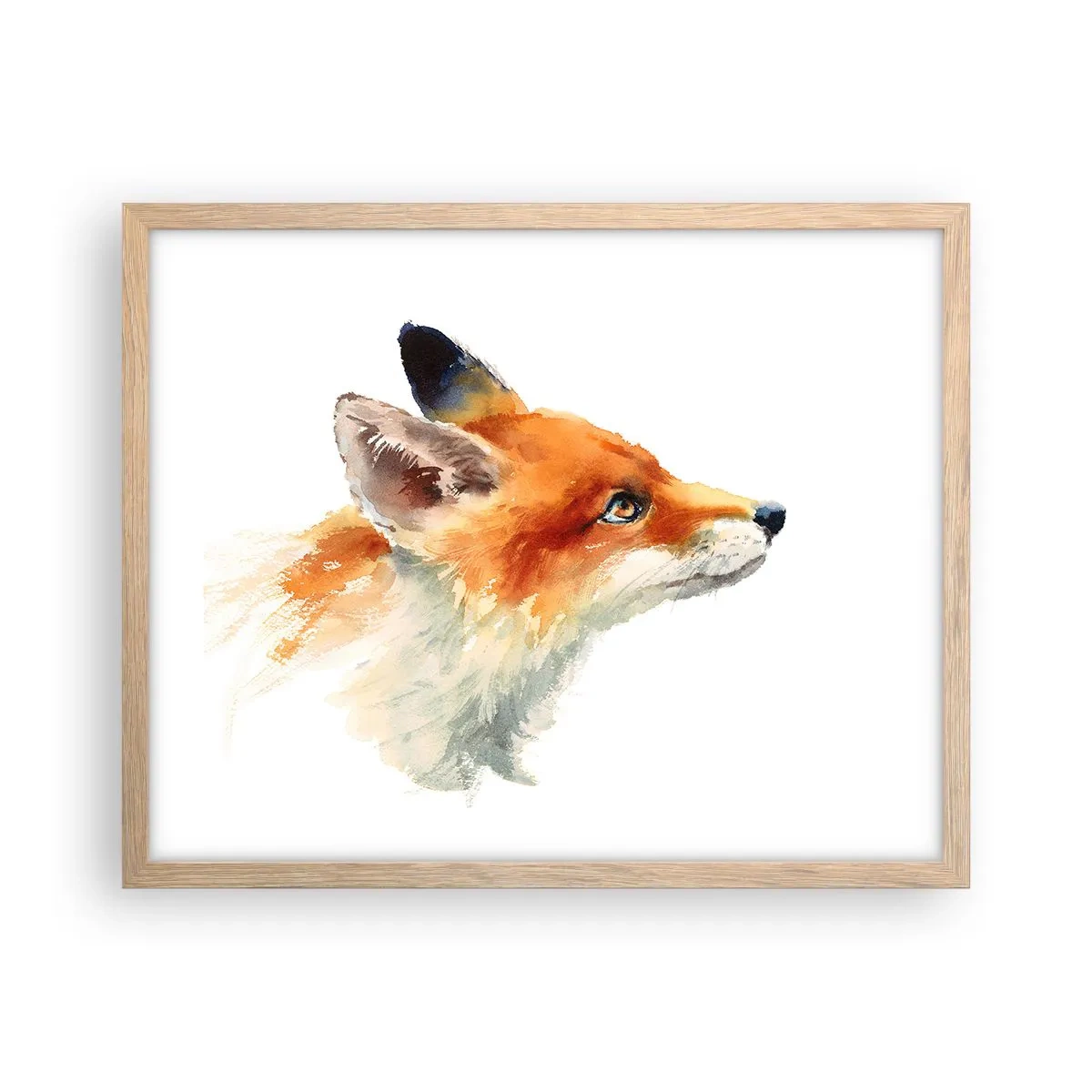 Pôster com moldura de carvalho claro - Nunca é demais ter cuidado - 50x40 cm