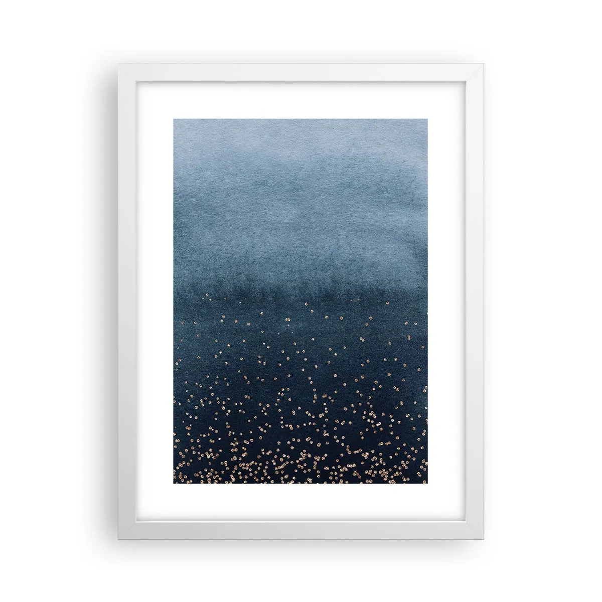 Pôster em moldura branca - Composição – fases azuis - 30x40 cm