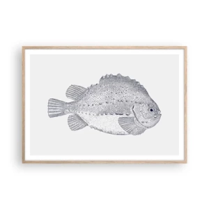 Pôster com moldura de carvalho claro - Para o álbum do naturalista - 100x70 cm