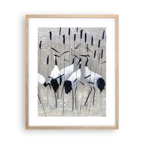 Pôster com moldura de carvalho claro - Entre os seus - 40x50 cm
