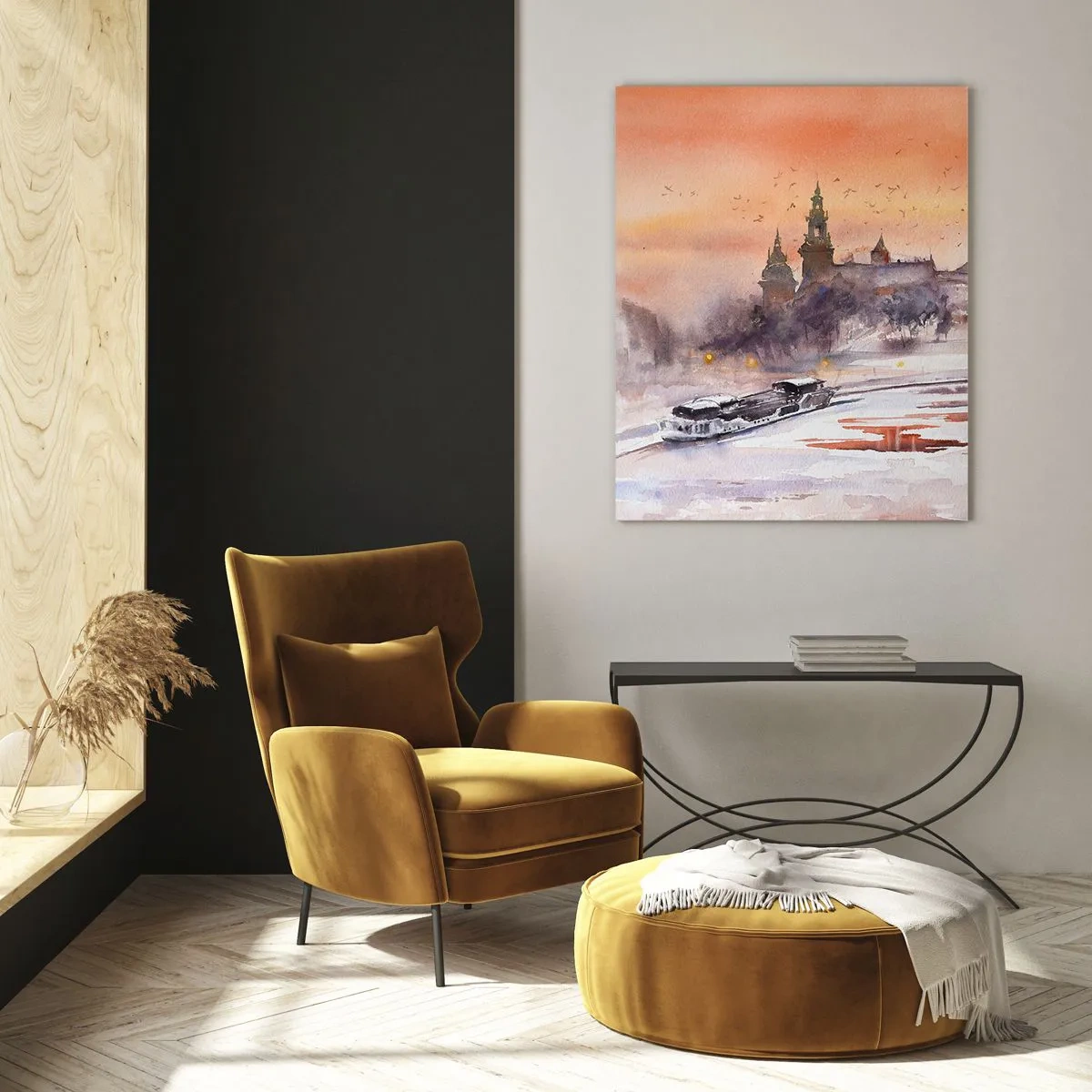 Quadro em vidro - Pôr do sol real - 50x70 cm