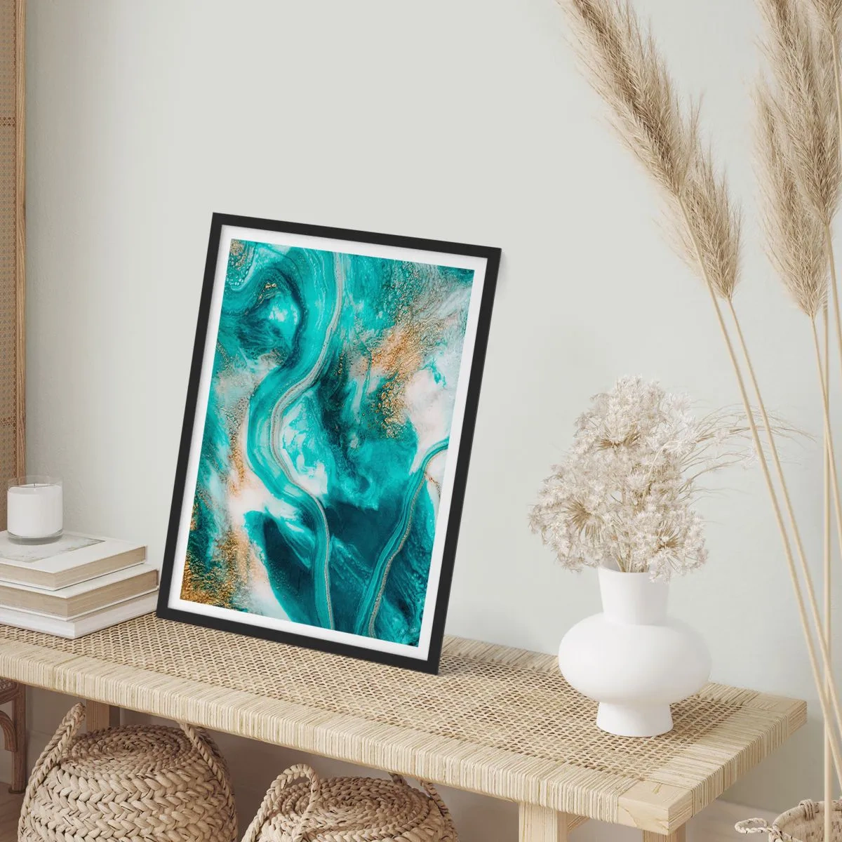 Pôster com moldura preta - Rio do Ouro - 61x91 cm