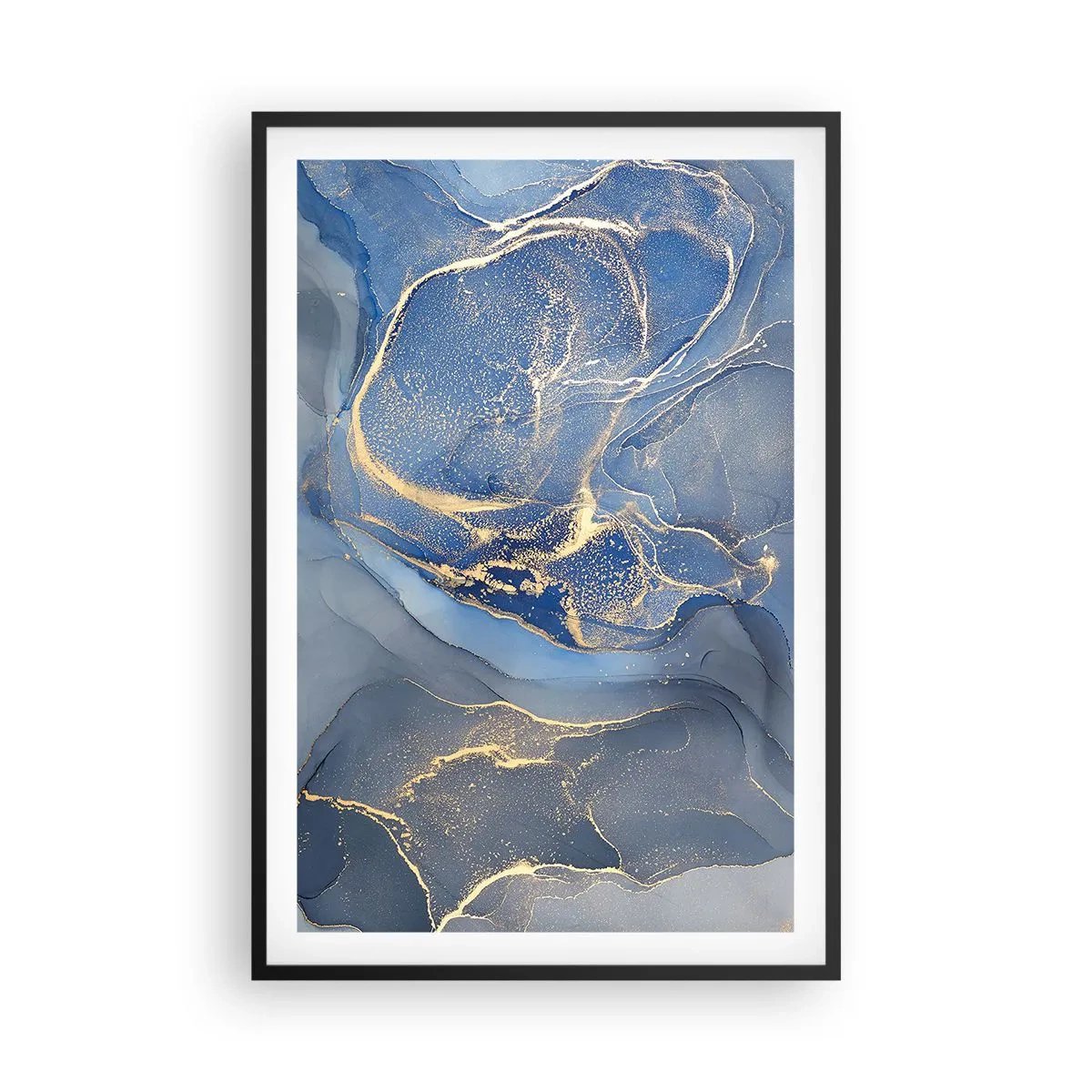 Pôster com moldura preta - Pó dourado - 61x91 cm
