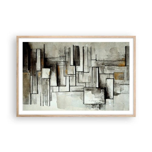 Pôster com moldura de carvalho claro - O poder da simplicidade - 91x61 cm