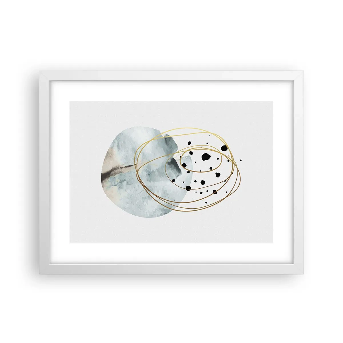 Pôster em moldura branca - No abraço ao espaço - 40x30 cm