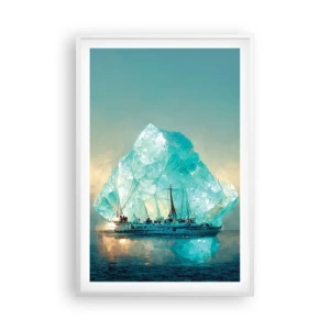 Pôster em moldura branca - Diamante Ártico - 61x91 cm