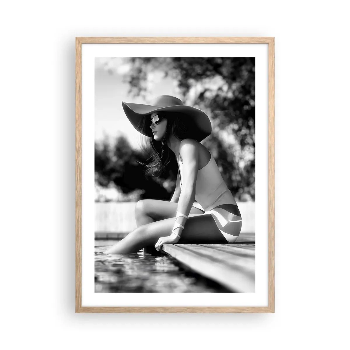 Pôster com moldura de carvalho claro - Sonho de verão - 50x70 cm